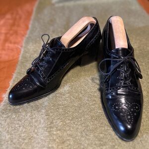 Stewart Weitzman Block Heeled Loafer with Pointed Toe